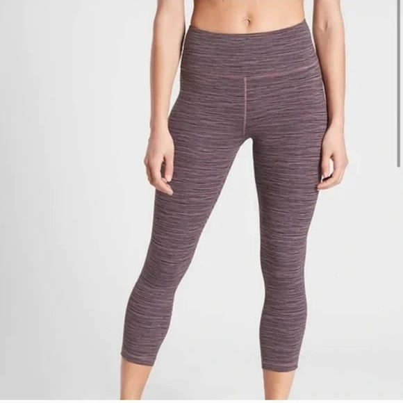 Athleta Pants - ATHLETA Striped High-Waisted Leggings